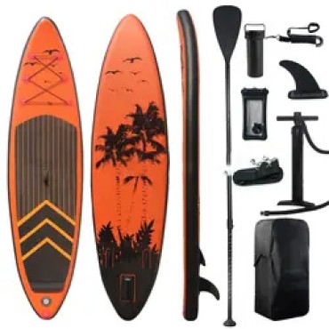 New coconut tree style Wholesale Inflatable Stand Up Paddle Board 10'6" with Free Premium SUP Accessories & Backpack