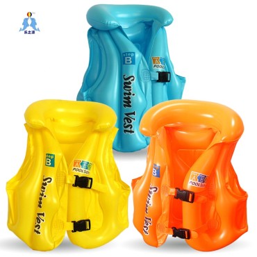Customized child safety PVC swimming life vest Baby swimsuit inflatable safety swimming vest 3 sizes
