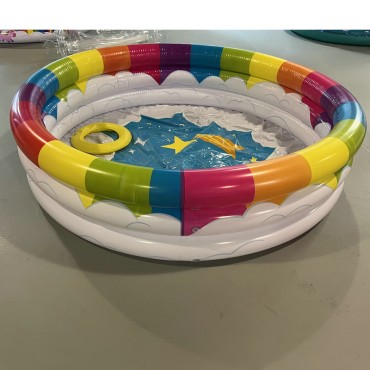 Rainbow Three Ring Pool Outdoor Swimming Inflatable Pool Adult and Children Household Water Playing Toy Inflatable Pool