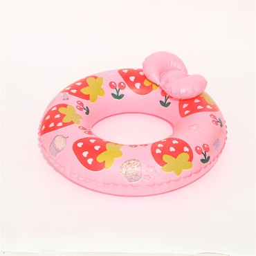 Strawberry inflatable swimming ring water toy