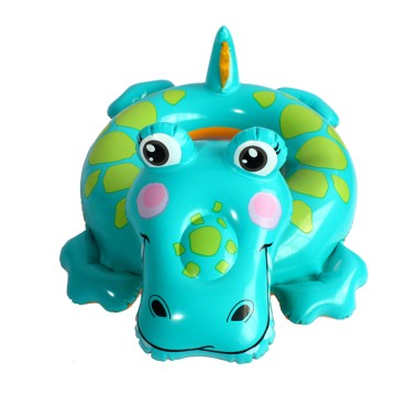 BSCI factory customized EN71 summer swimming ring inflatable hippo swimming ring water toy