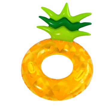 Custom PVC inflatable pineapple swim ring adult beach holiday water toy