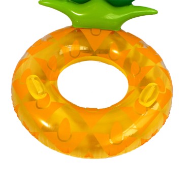 Custom PVC inflatable pineapple swim ring adult beach holiday water toy