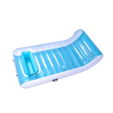 PVC blue inflatable recliner beach float