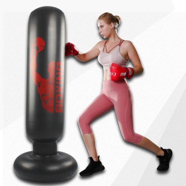 The manufacturer directly provides inflatable vertical boxing columns for the tumbler, PVC thickened fitness vertical inflatable sandbags to vent anger by 1.6 meters