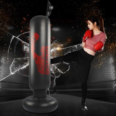 The manufacturer directly provides inflatable vertical boxing columns for the tumbler, PVC thickened fitness vertical inflatable sandbags to vent anger by 1.6 meters