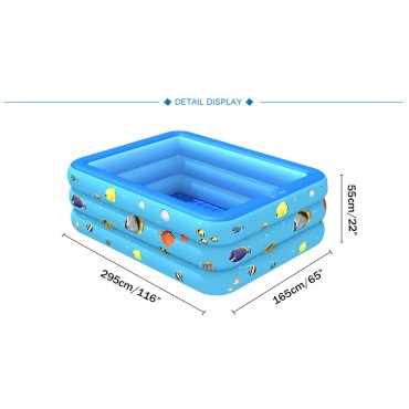 Large size inflatable portable swimming pool for children